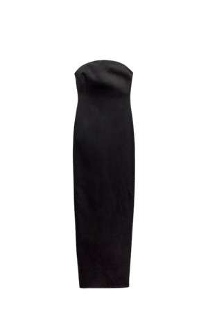 ZW STRAPLESS DENIM DRESS - Black | ZARA United States