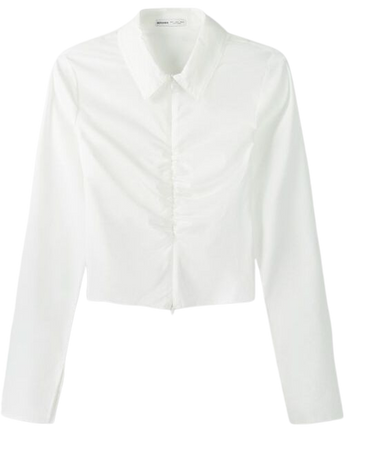 Long sleeve comfort shirt with zipper - New - Women | Bershka