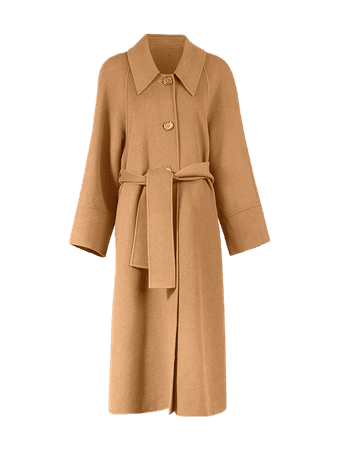 Buttoned Wool Coat - Women Coat - Lattelier Store