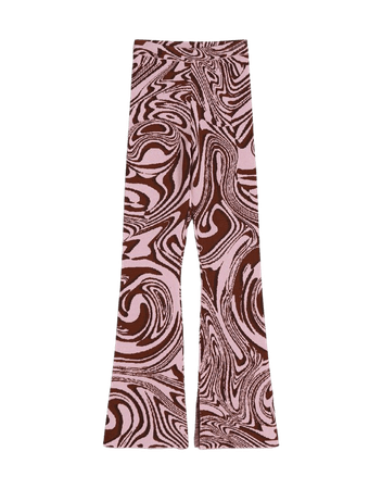 Jacquard print pants - Pants - Woman | Bershka