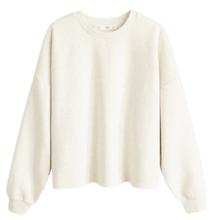 MANGO Flecked crop sweatshirt