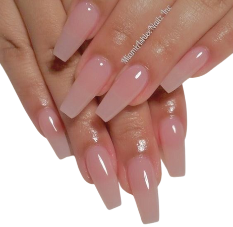 Translucent Pink Nails