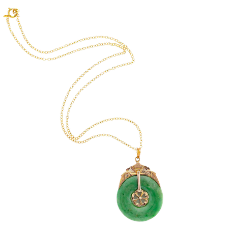 Jade Hololith Victorian Pendant Certified Untreated\