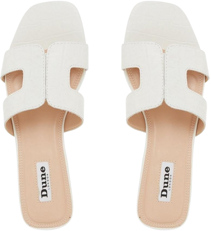 LOUPE - Smart Slider Sandals - white | Dune London