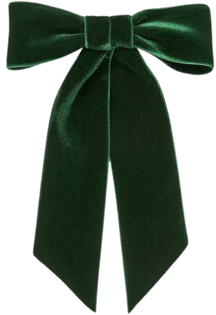 green velvet bow