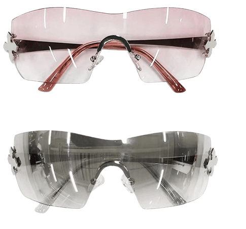 pink grey Y2k sunglasses glasses