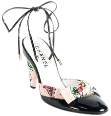 #Chanel #floral #leather #heels | Chanel shoes, Shoe lover, Women shoes