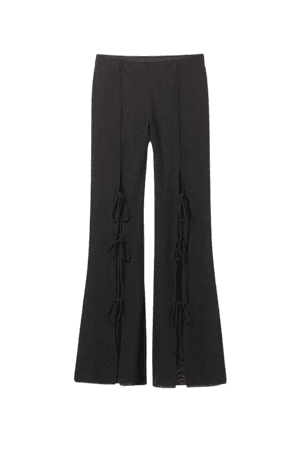 Ebba Tie Trousers - Black - Weekday WW
