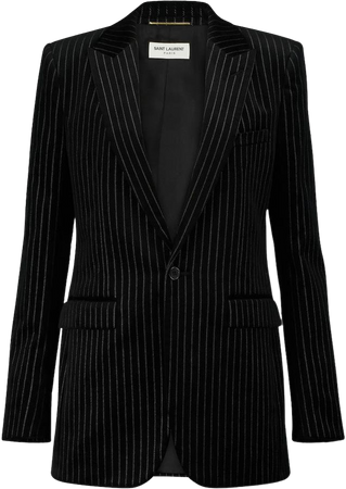 Saint Laurent - Exclusive to Mytheresa – Striped velvet blazer | Mytheresa
