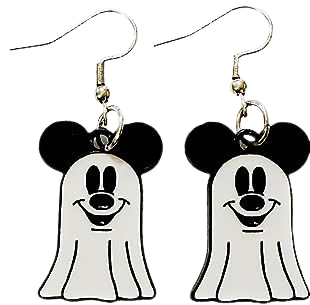 Amazon.com: Mickey Halloween Ghost Mouse Earrings : Handmade Products
