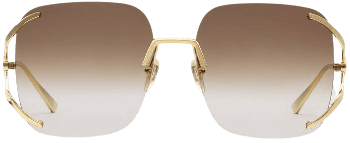 Brown Square metal sunglasses | GUCCI® US