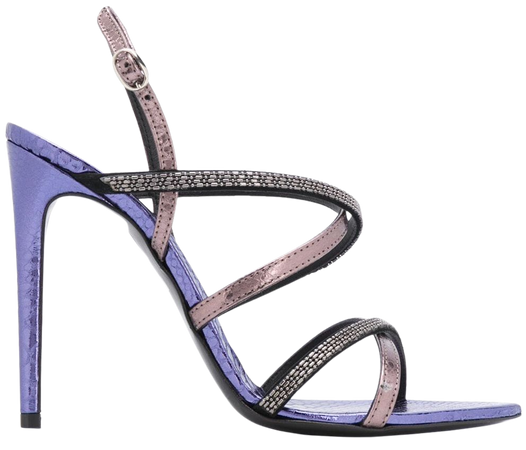 Just Cavalli Slingback Strap Sandals S09WP0099P3090 Purple | Farfetch