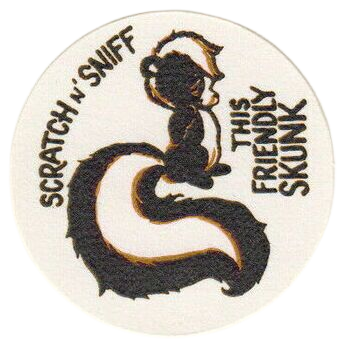 Scratch and Sniff Skunk Sticker