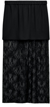 COMBINATION LACE SKIRT LIMITED EDITION - Black | ZARA United States