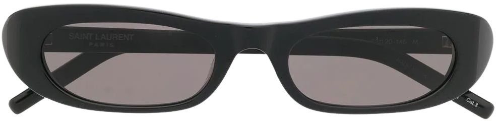 Saint Laurent Eyewear Black Oval Frame Sunglasses - Farfetch