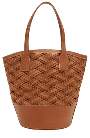 Woven Leather Bag - Tan | Boden US