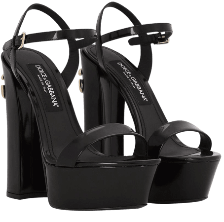 Dolce & Gabbana logo-plaque Platform Sandals - Farfetch