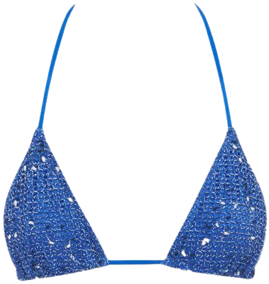 Betsy Bikini Top | Blue Knit – With Jéan