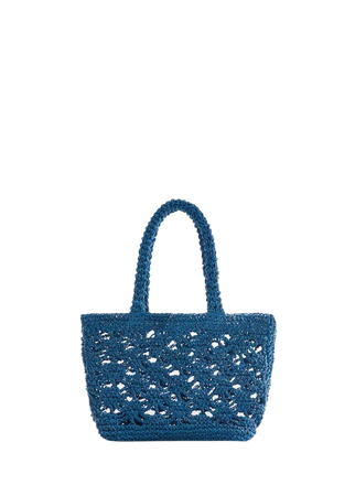 Double-handle raffia bag - Women | Mango USA