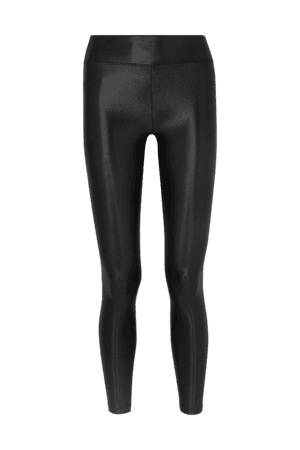 Black Lustrous stretch leggings | Koral | NET-A-PORTER