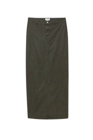 Rose Long Skirt - Dark Green - Weekday WW