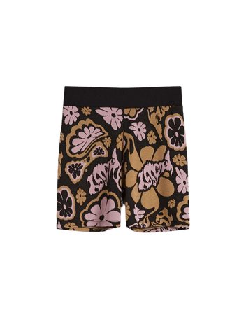 Floral print jacquard bike shorts - New - Woman | Bershka