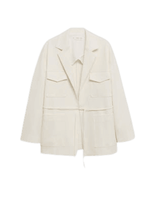 Linen blazer with pockets - Women | Mango USA