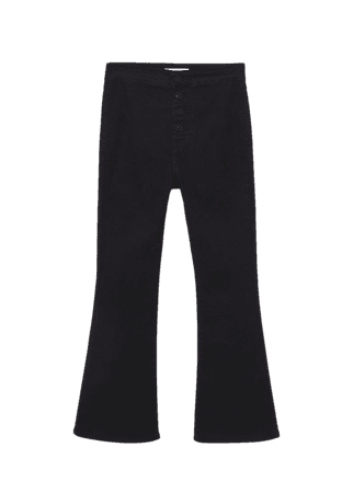 Buttons flare jeans - Teenage girl | Mango Teen USA