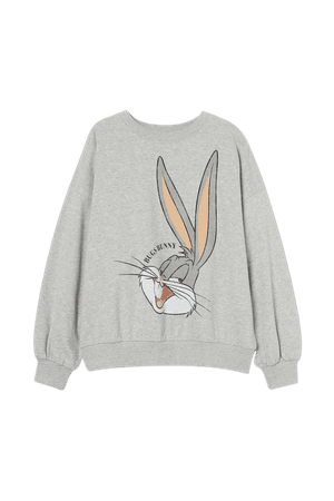 Printed Sweatshirt - Gray