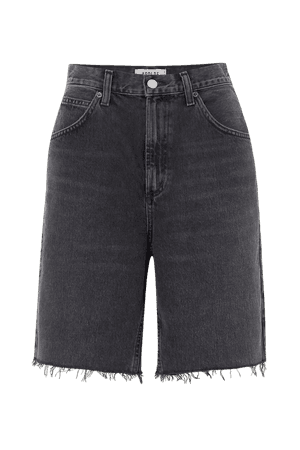 Black Pinch distressed denim shorts | AGOLDE | NET-A-PORTER
