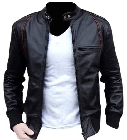 black-leather jacket