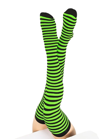 neon green black stripe tights stockings pantyhose
