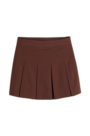 Short Twill Skirt - Dark brown - Ladies | H&M US