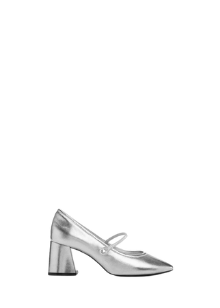 Block heel metallic shoe - Women | Mango USA