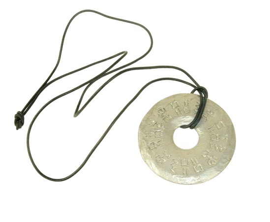 Vintage 90s Hippie Tribal Festival Big Pendant Leather cord statement necklace | eBay