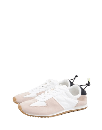 Mango runner sneakers with real suede detail in white | ASOS