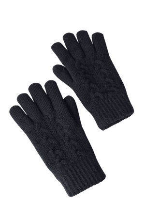 Cable Knit Chenille-Lined Glove | Urban Outfitters