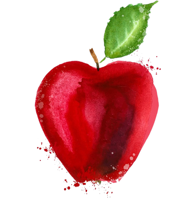 Red apple logo design template food or fruit icon Vector Image