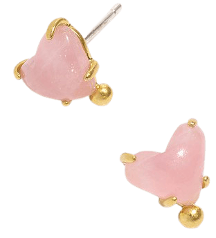 Rose Quartz Heartlove Stud Earrings