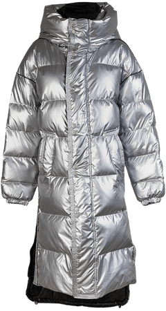 Maxi Shiny Puffer Jacket - Women Long White Puffer Jacket - Lattelier