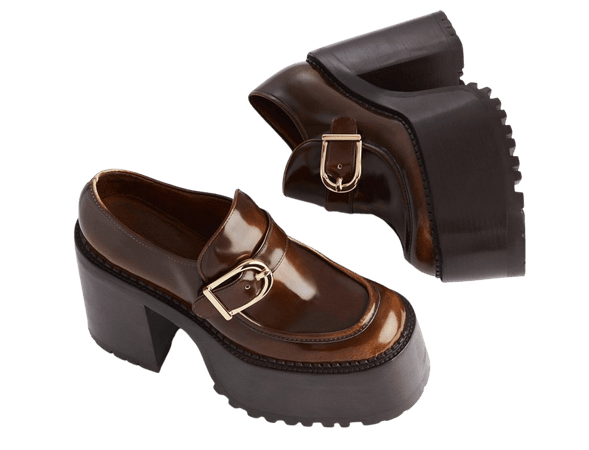 platform shoes (brown)