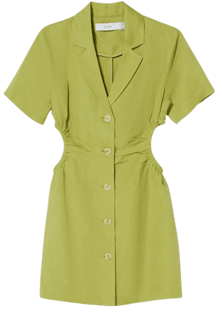 Blazer dress with gathered detail - Outerwear - Woman | Bershka
