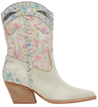 LORAL BOOTIES PINK FLORAL LEATHER – Dolce Vita