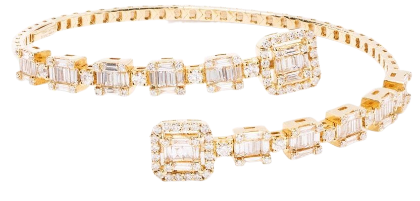 Monan 18kt yellow gold diamond cuff bracelet