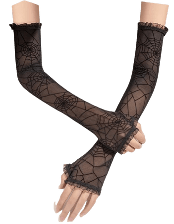 spider web lace gloves