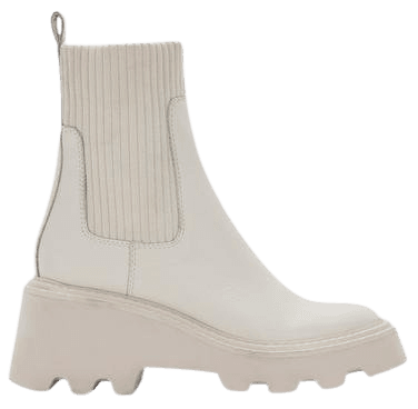 HOVEN BOOTS IN IVORY LEATHER – Dolce Vita