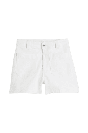 Denim shorts - White - Ladies | H&M US