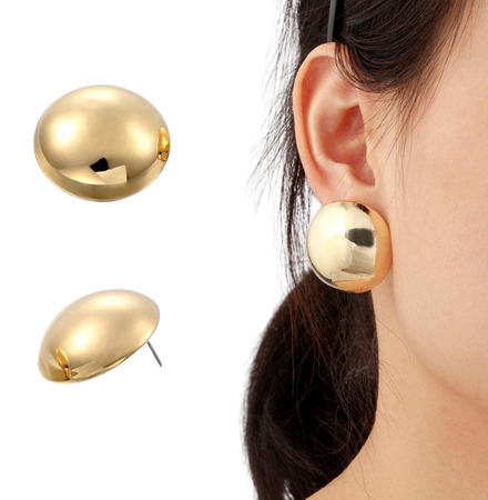 Clip on gold earrings