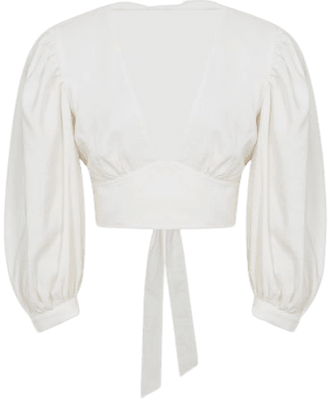 Reiss White Ava Bow Back Co-ord Crop Top | REISS USA