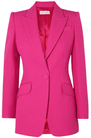 Wool-blend Blazer - Pink